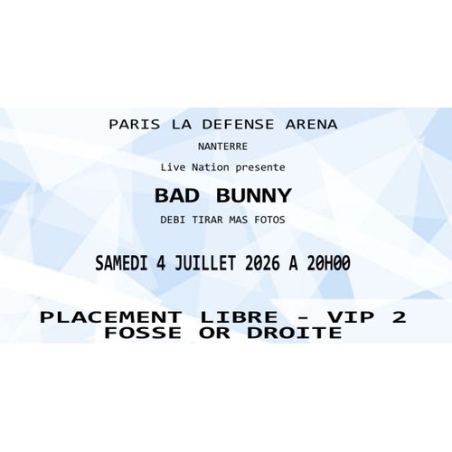 Ticket Bad Bunny Paris 2026