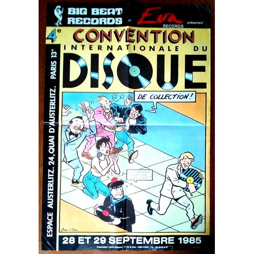 Jean Claude Denis 4eme Convention Du Disque De Paris 1985 Affiche 40x60