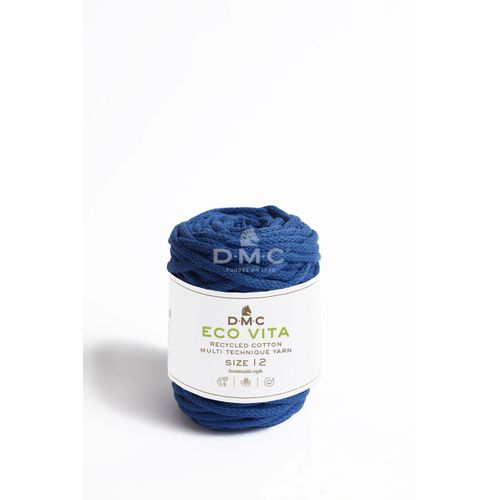 Fil Coton Recyclé Eco Vita 12mm 250g Col. 075 Bleu