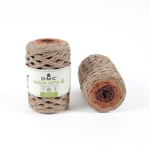 Fil Coton Recyclé Eco Vita Multico 4mm 250g Col. 105 Beige Orange