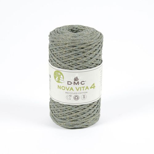 Fil Coton Recyclé Eco Vita Metallic 4mm Col. 128 Gris