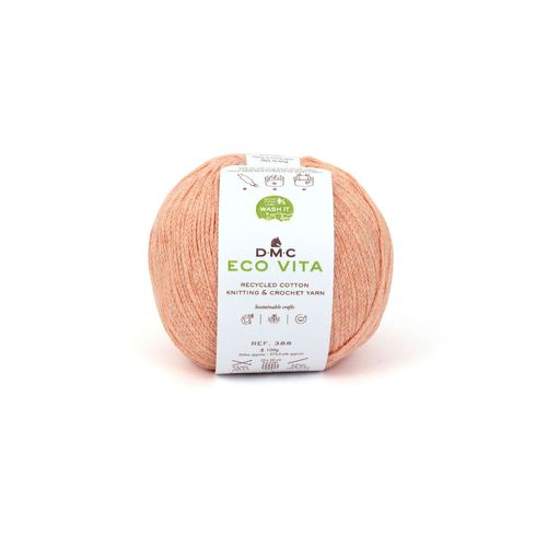 Fil Coton Recyclé Eco Vita 3mm 100g Tricot Et Crochet Col. 109 Rose