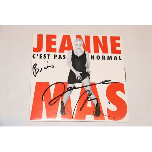 Jeanne Mas - C'Est Pas Normal - Dédicacé Sur La Pochette
