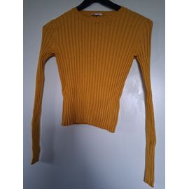 Pull Court &#34jennyfer&#34 Moutarde &#34t-Xs&#34 Femme