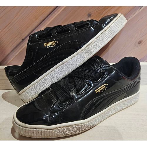 Puma Basket Heart Noir Vernis 39