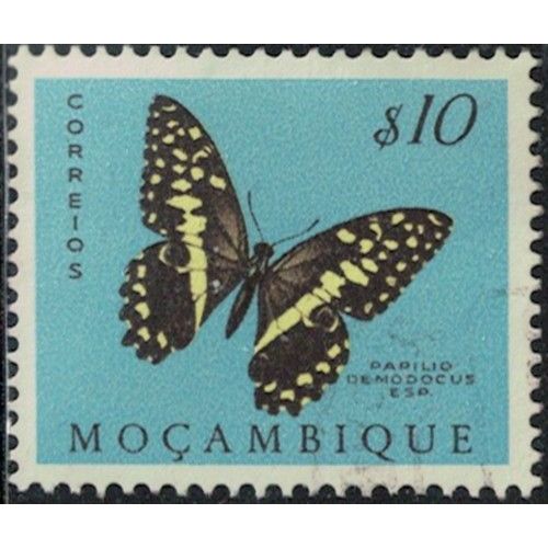 Mozambique 1953 Oblitéré Papillon Papilio Demodocus Butterfly Y&T Mz 419 Su