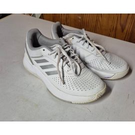 Adidas Courtsmash Basket De Tennis Blanc Et Argenté Taille 37 1/3