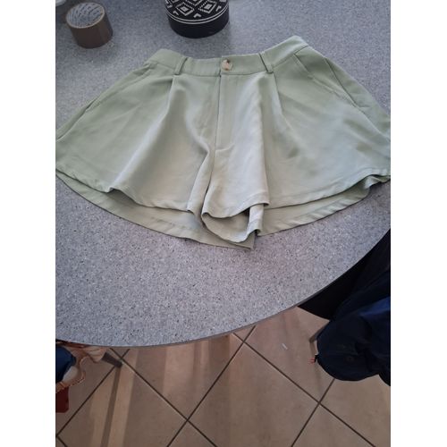 Short Court Vert "T- 38" Shein Femme