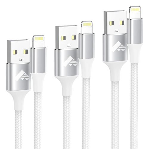 Shiba-Câble Iphone [3 Pièces 1 M+2 M+3 M] Recharge Fil Chargeur Iphone Charge Rapide Certifié Mfi Long Câble Lightning Usb Chargeu[1