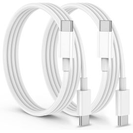 SHIBA-Pack de 2 Câbles USB C 2m vers Cable USB-C Charge Rapide 4.0 Chargeur 60W Type C Câble pour iPhone 16 15 Samsung S25/S24 Ult[4