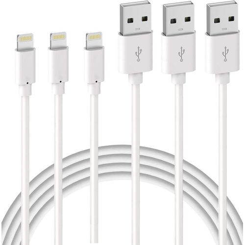 Shiba-Lot De 3 Câble De Chargeur Iphone 2m, Mfi Certifié Câble, Fil Lightning Charge Rapide Pour Iphone 11 12 13 14 Pro 13 Mini Xs[3