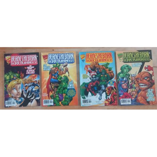 Heroes Reborn - The Return - Lot De 4 Comics Marvel - En Anglais - Série Complète