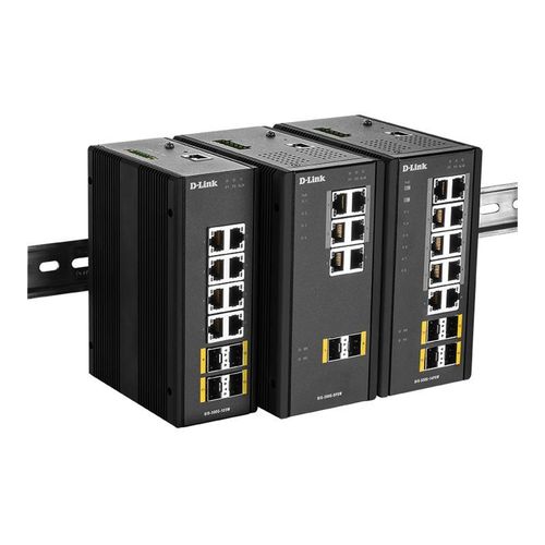 D-Link DIS 300G-8PSW - Commutateur - Géré - 4 x 10/100/1000 (PoE+) + 2 x 10/100/1000 + 2 x 100/1000 SFP - Montage sur rail DIN, fixation murale - PoE+ (120 W)