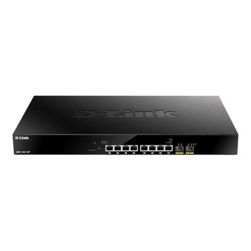 D-Link DMS 1100-10TP - Commutateur - intelligent - 8 x 100/1000/2.5G (PoE+) + 2 x 10 Gigabit SFP+ - Montable sur rack - PoE+ (240 W)