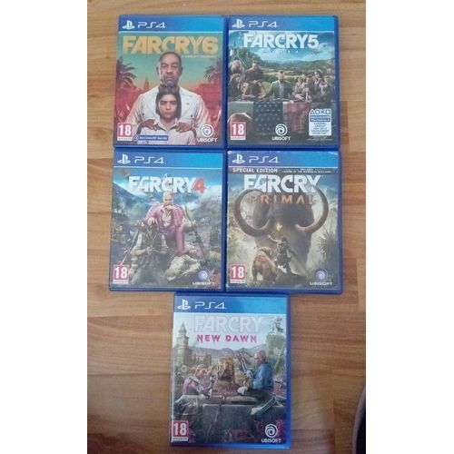 Lot De 5 Jeux Farcry Sur Ps4 1,2,4,5,6