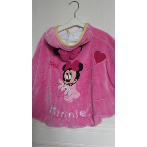 Poncho Bébé Fille Disney Disneyland Paris Minnie Idée Cadeau