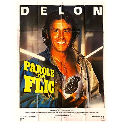 *** Parole De Flic De José Pinheiro - 1985 - Alain Delon - Affiche Cinéma Originale - 120 X 160 (Landi) ( Soctch Sur Le Haut ) - Très Bon Etat ***
