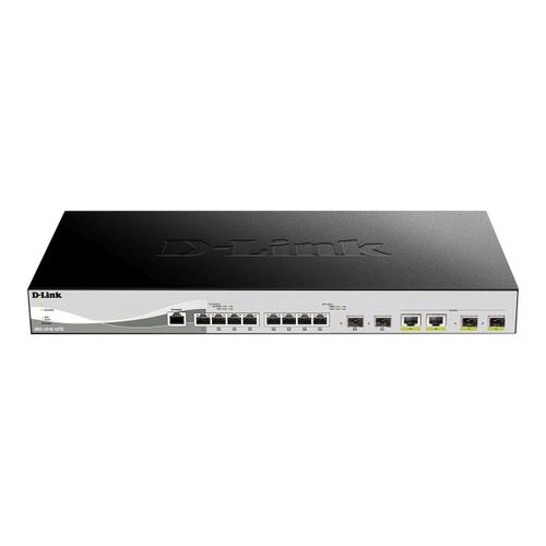 D-Link DXS 1210-12TC - Commutateur - intelligent - 8 x 10GBase-T + 2 x combo 10 Gigabit SFP+/RJ-45 + 2 x SFP+ - de bureau, Montable sur rack