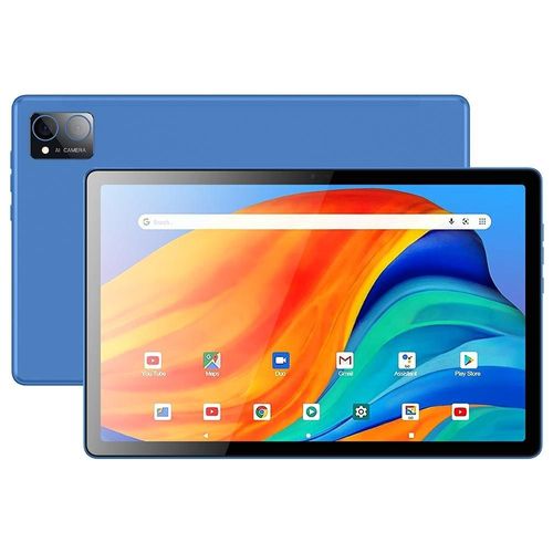 Tablette Tactile 10 Pouces Android 11 8GB+128GB 4G LTE Dual SIM Avec Étui En Cuir Bleu YONIS