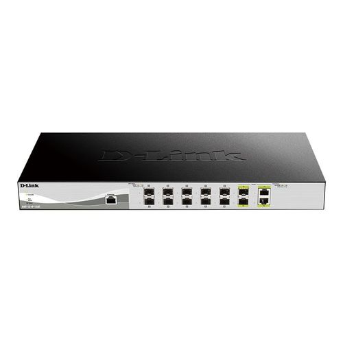 D-Link DXS 1210-12SC - Commutateur - intelligent - 10 x 10 Gigabit SFP+ + 2 x combo 10 Gigabit SFP+/RJ-45 - de bureau, Montable sur rack