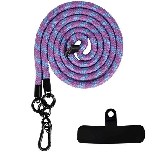 Lanière De Téléphone Universelle Réglable,120cm,Réinitialisation De Cou,Anti-Perte,Chaîne Épaisse,Dragonne Avec Joint- Purple-E809