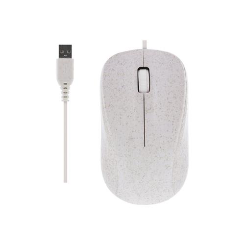 T'nB ECO - Souris - bioplastique - 3 boutons - filaire - USB-A - beige - emballage sans plastique