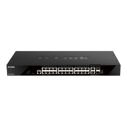 D-Link DGS 1520-28 - Commutateur - C3 - intelligent - 24 x 10/100/1000 + 2 x Gigabit SFP + 2 x 10 Gigabit SFP+ - Montable sur rack