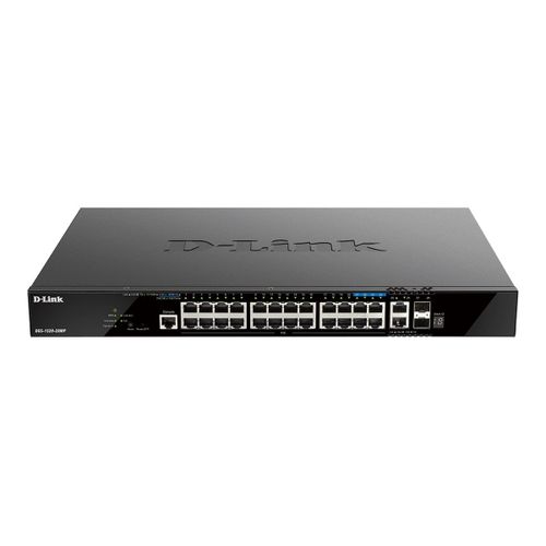 D-Link DGS 1520-28MP - Commutateur - C3 - intelligent - 20 x 10/100/1000 (PoE+) + 4 x 2.5G (PoE+) + 2 x 10 Gigabit Ethernet + 2 x 10 Gigabit SFP+ - Montable sur rack - PoE+ (370 W)