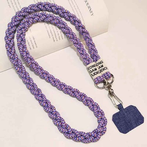 Longe De Téléphone Portable Longue Bandoulière,Lanière D'alpinisme En Plein Air,Lanière De Bain Universelle- Purple-B900