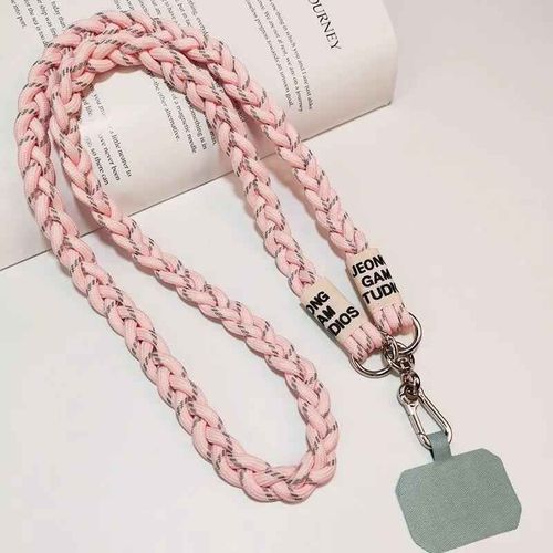 Longe De Téléphone Portable Longue Bandoulière,Lanière D'alpinisme En Plein Air,Lanière De Bain Universelle- Rose-D81652