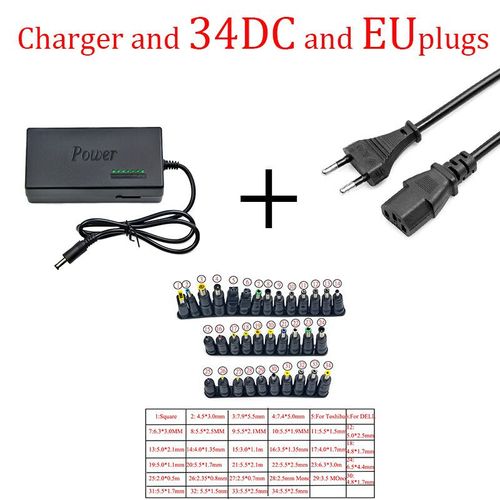 Adaptateur secteur portable universel pour ordinateur portable,chargeur pour Dell,Toshiba,Hp,Bali,Acer,Sony,Lenovo- 34DC and EU