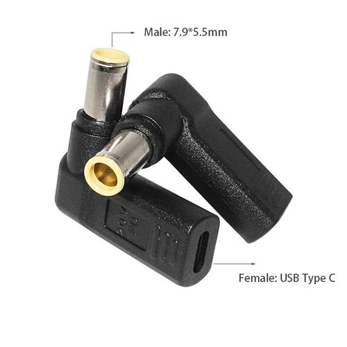 Adaptateur d'alimentation pour ordinateur portable,connecteur Dc,prise USB Type C femelle à mâle universel- 7.9-5.5mm-B