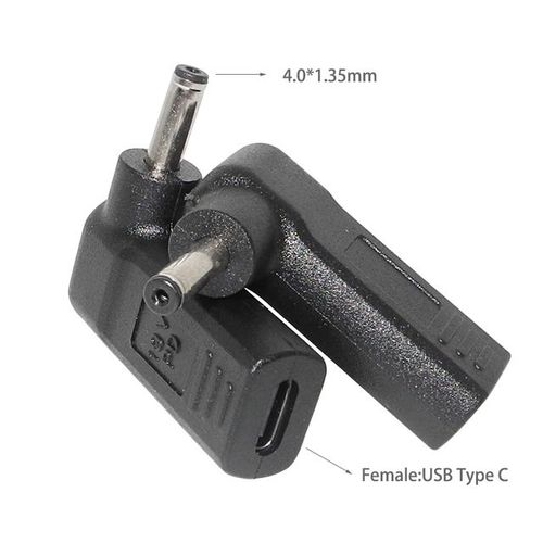 Adaptateur d'alimentation pour ordinateur portable,connecteur Dc,prise USB Type C femelle à mâle universel- 4.0-1.35mm