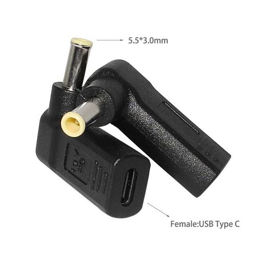 Adaptateur d'alimentation pour ordinateur portable,connecteur Dc,prise USB Type C femelle à mâle universel- 5.0-3.0mm-D