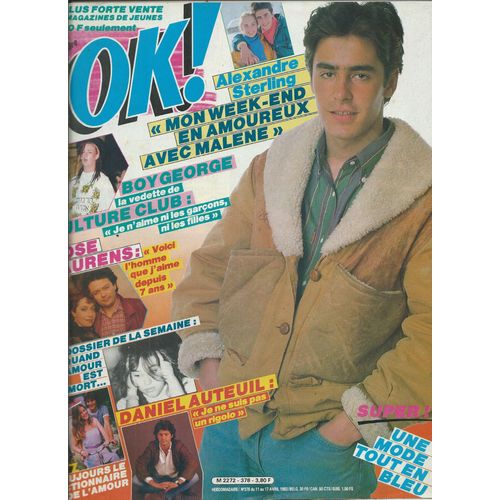 Ok Age Tendre 11/04/1983 Alexandre Sterling, Boy George, Rose Laurens, Daniel Auteuil, Les Hallyday, Sophie Marceau & Cosso, Gabrielle Lazure, Jackie Quartz,Lahaye,Lizzy Mercier Descloux, Karen Cheryl