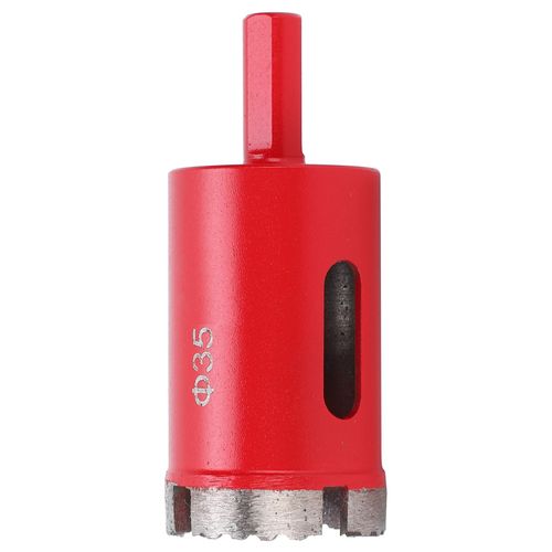 Outil de forage de scie cloche de diamant rouge en acier rapide de peu de scie de dent de vague pour le béton de marbre(d35)