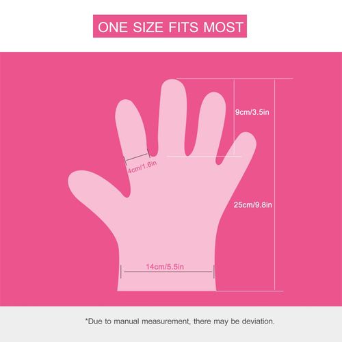 Gants Jetables En Pe, Gants Transparents à Usage Unique, Sans Latex, Pour La PréParation Des Aliments, Sans Danger Pour Le Nettoyage De La Maison, Du Restaurant, De La Cuisine, De La Restauration, 100 PièCes/BoîTe