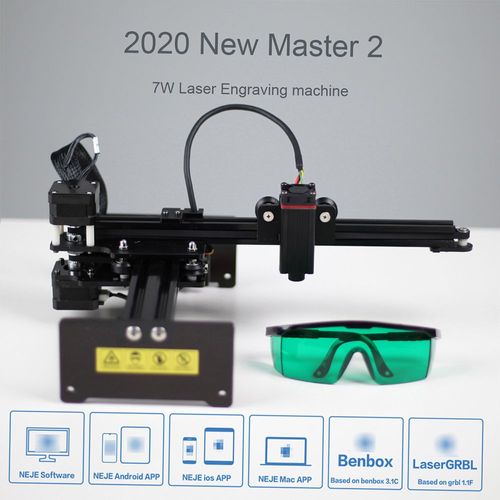 Graveur laser de bureau 7000 mw, machine à graver portable, mini sculpteur, imprimante de marques de logos laser pour la gravure sur métal et la gravure et découpe en profondeur du bois
