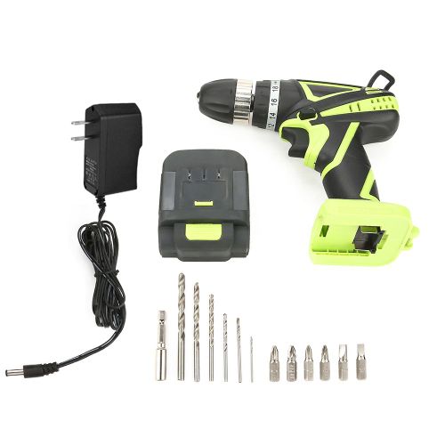 Kit de tournevis de perceuse électrique sans fil à main avec batterie au lithium rechargeable 14,4 V