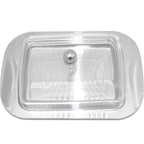 Beurrier En Acier Inoxydable Boîte De Boîte De Fromage Support De Stockage De Fromage Avec Couvercle