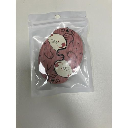 1 Paire Couples Loutres Forme Porte-Clés Belle Pendentif Porte-Clés À La Mode Pour Sac À Dos