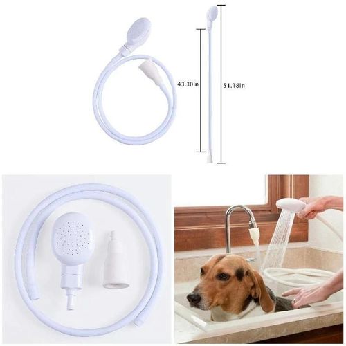 Pulvérisateur De Douche Pour Animaux De Compagnie Slip On Hose Portable Pomme De Douche Pulvérisateur Pour Chien Pour Robinet De Baignoire