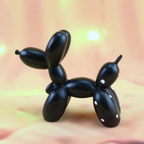 ballon chien résine sculptures faites à la main chiot statues cadeaux moderne décoration intérieure ornements de bureau noir