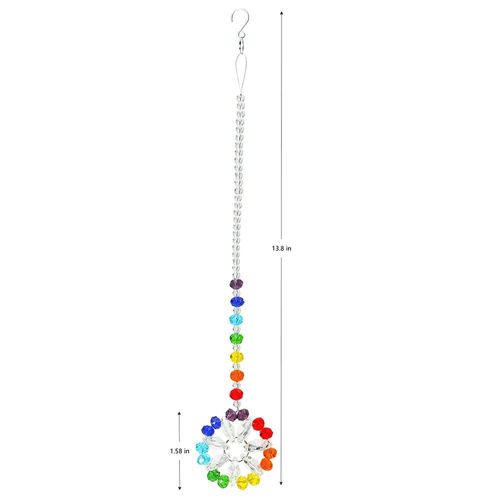 Pendentif en cristal coloré Belle boule de cristal prisme arc-en-ciel Sun catcher décoration pour la fenêtre de la maison Fête Nouveau