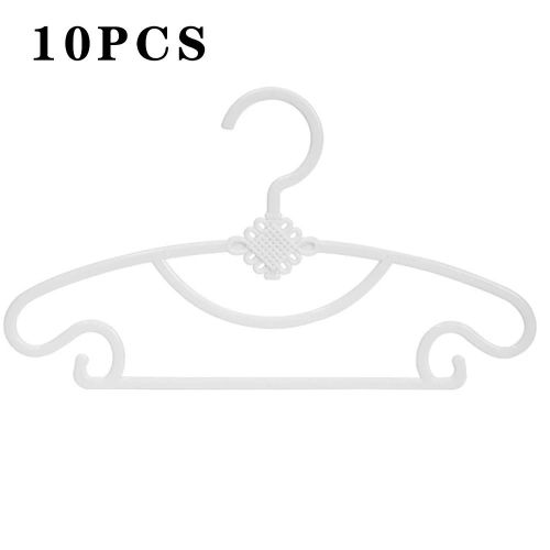 N?ud chinois Porte-vêtements pour enfants Enfants Petits vêtements suspendus Bébé Séchoir à linge Maison Bébé Soleil Porte-manteau antidérapant Blanc,10pcs