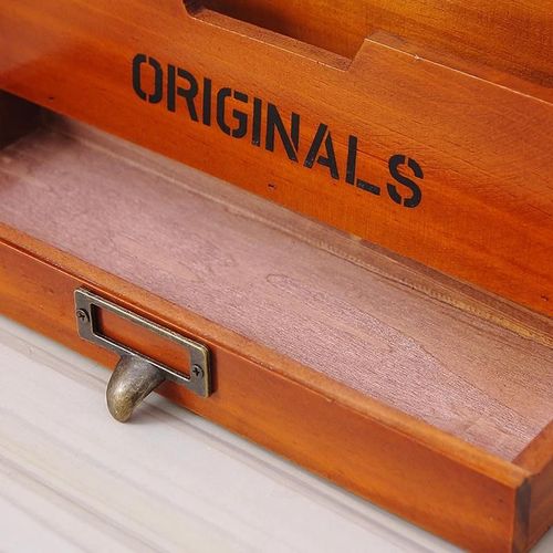 Boîte De Rangement En Bois Porte-Lettres Porte-Lettres Porte-Lettres Vintage Courrier Papier Organisateur De Cartes Pour Le Bureau À Domicile