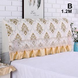 Housses De Tête De Lit Extensibles Étanches À La Poussière Épaissis À Couverture Complète Couvre-Lit Beige,1,2 M,B