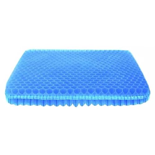 Coussin De Soulagement De La Pression En Gel Avec Nids D'abeilles Design Doux Confortable Sièges D'auto Tapis Pour Les Maisons Bureau Voiture Bleu,41x35x3cm