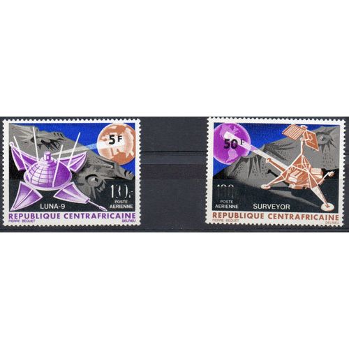 Centrafrique Timbres Conquête De L'Espace 1966