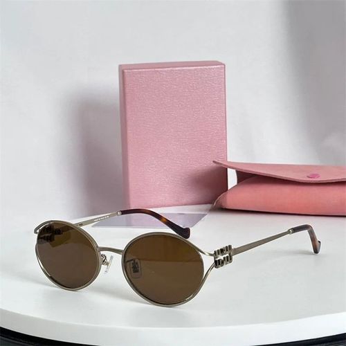 Lunettes de soleil ovales vintage pour femmes et hommes,lunettes élégantes - Feuille de thé avec cadre couleur pistolet (sans boîte)